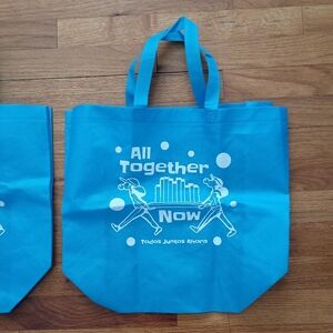 3/$10 🌟 NEW Blue & White "All Together Now" Library Tote Shopping Bag  1/2